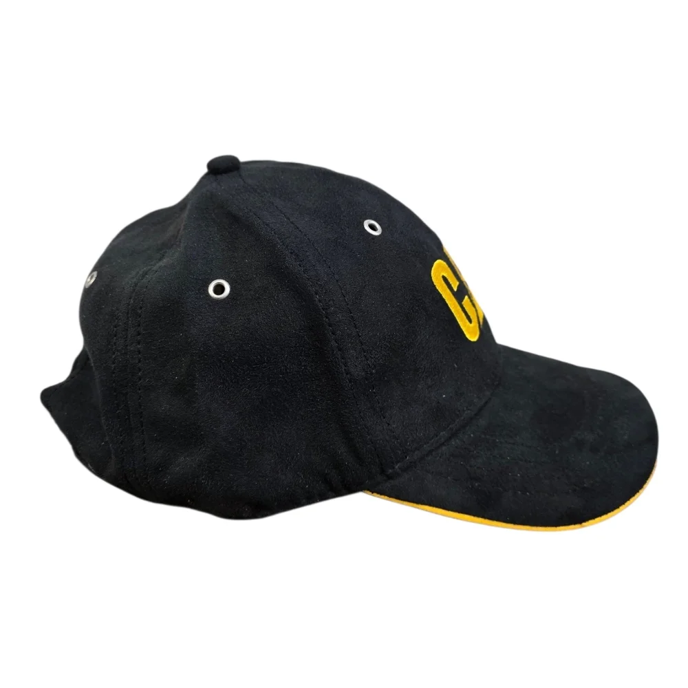 NWT Tucker Cat Hat Black Suede and Yellow Embroidered Logo Cap - Cat